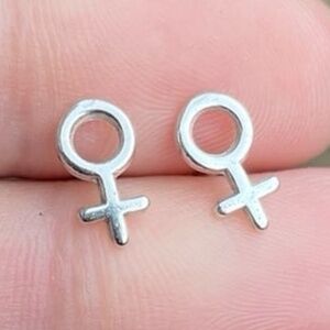 Sale! ✨ sterling silver female symbol studs ✨